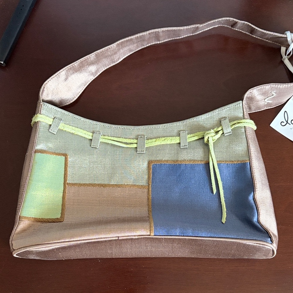 Claire V Patchwork Silk Women's Shoulder Bag OS NWT
